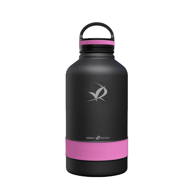 64oz Bottle - Black & Pink