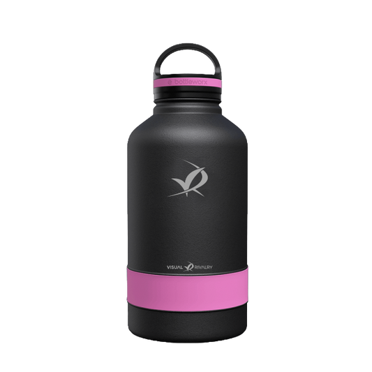 64oz Bottle - Black & Pink